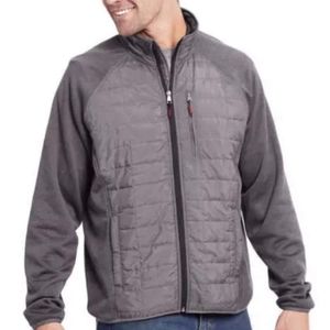 Orvis Grey Quilted Full Zip Jacket